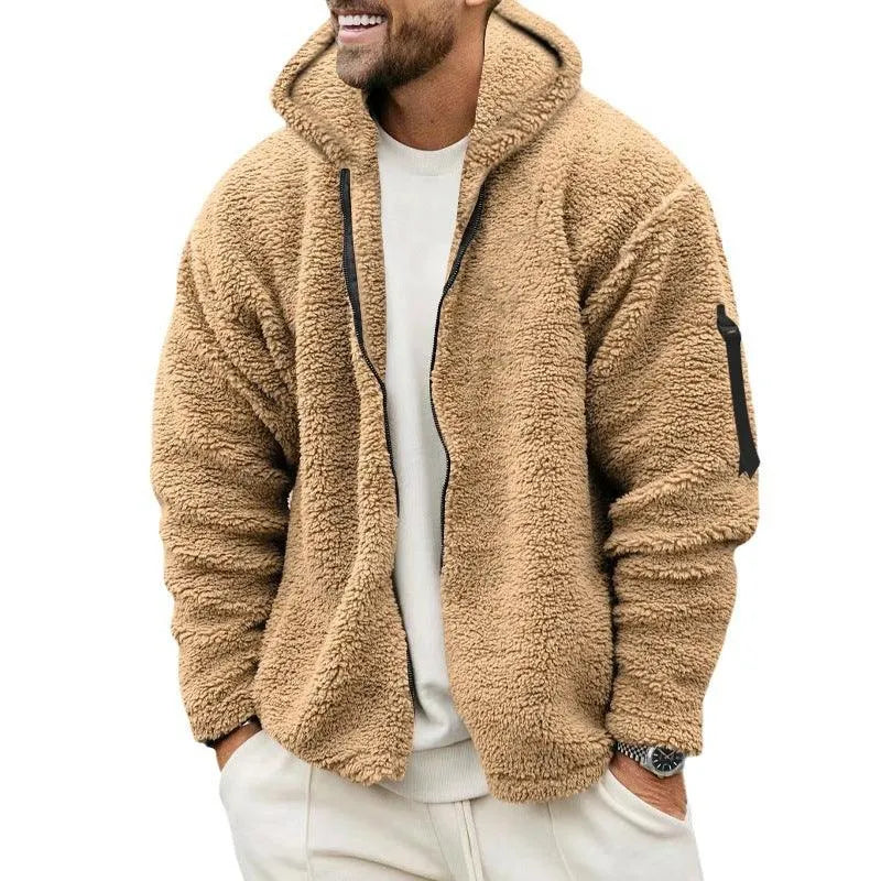 Herenjas - teddy - fleece - Casual Chic - Zacht Materiaal - Perfect voor Lente-Zomer Overgang