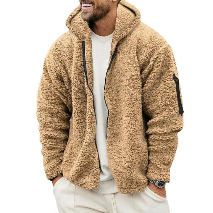 Herenjas - teddy - fleece - Casual Chic - Zacht Materiaal - Perfect voor Lente-Zomer Overgang