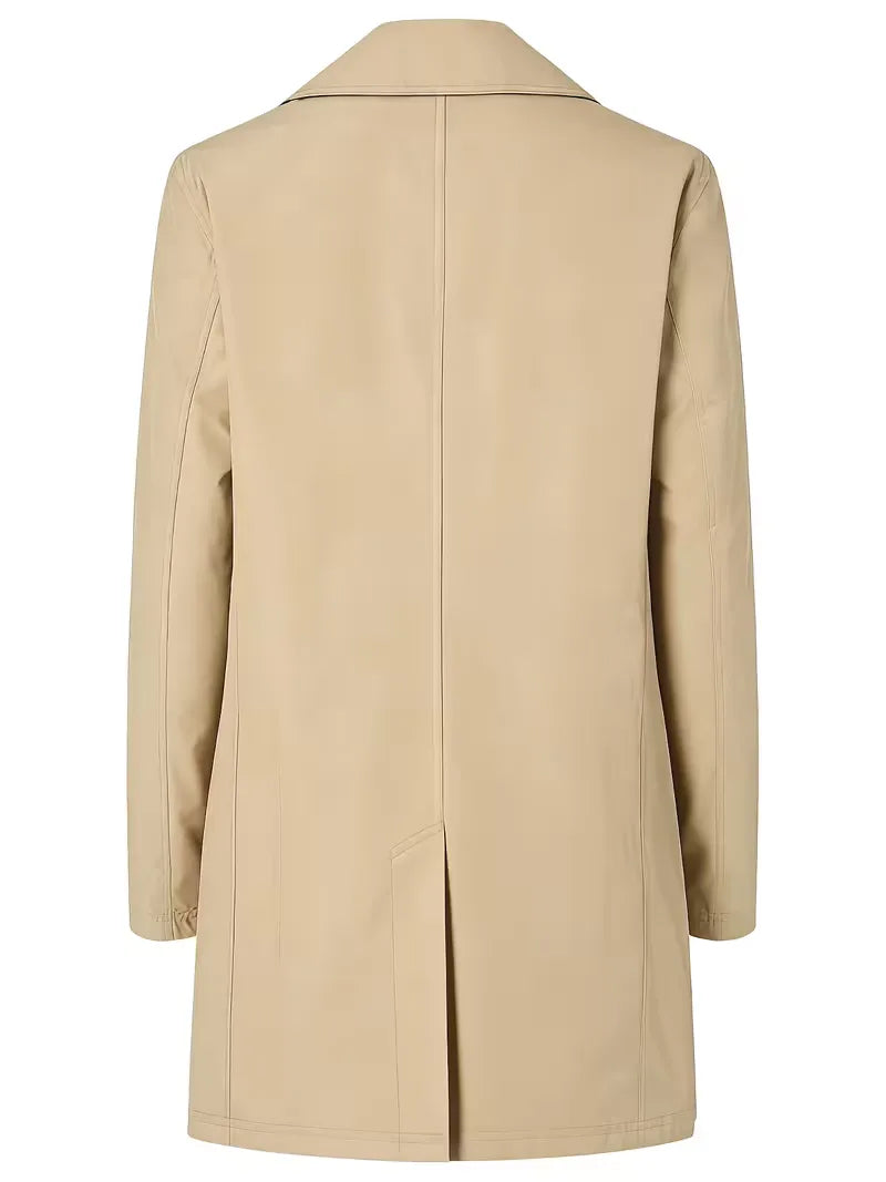 Slim fit trenchcoat met zakdetail