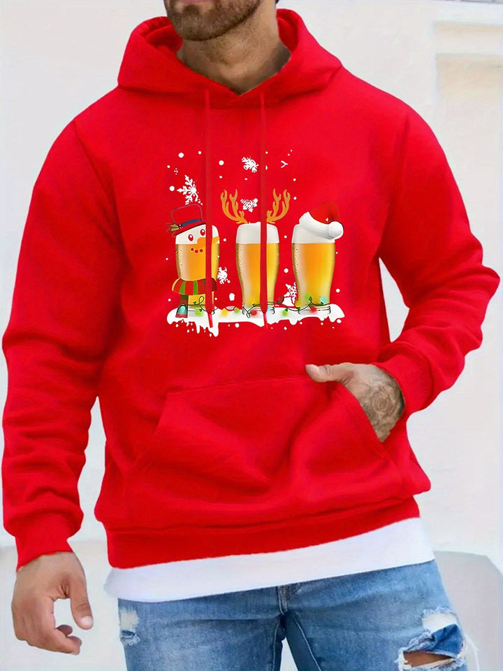 Beer | Casual & sportieve herensweater met kerstbiermok print