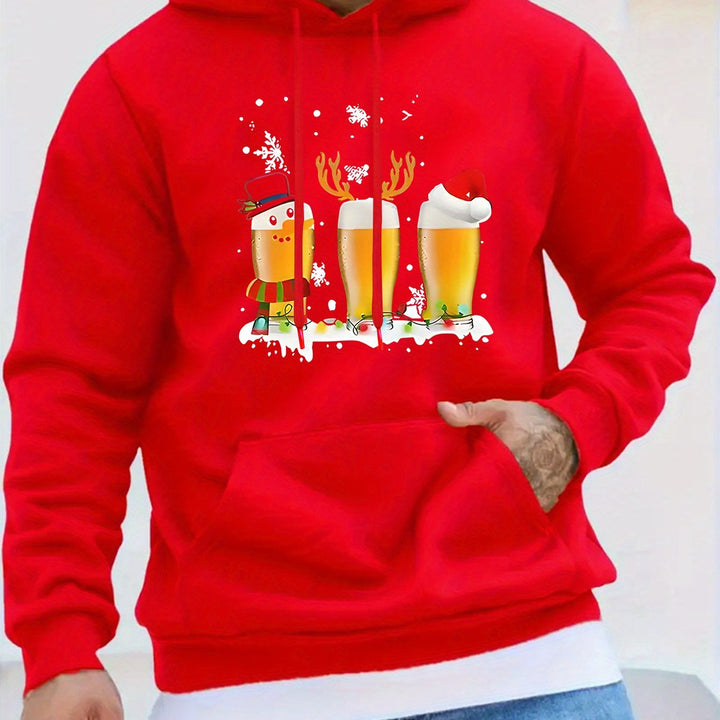 Beer | Casual & sportieve herensweater met kerstbiermok print