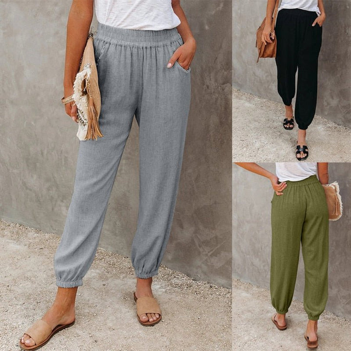 Luchtige Jogger Broek Met Elastische Taille En Zakken