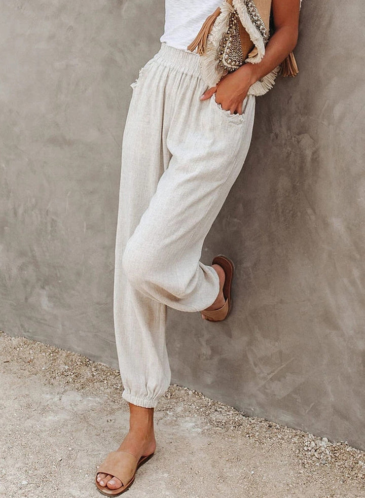 Luchtige Jogger Broek Met Elastische Taille En Zakken