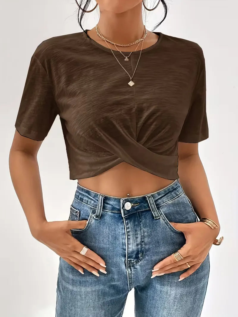 T-shirt met twistdetail