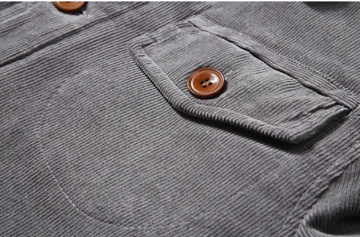 Blake | Trendy corduroy herenjack met bontvoering