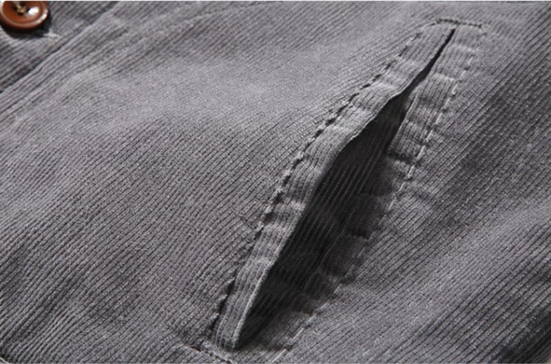 Blake | Trendy corduroy herenjack met bontvoering