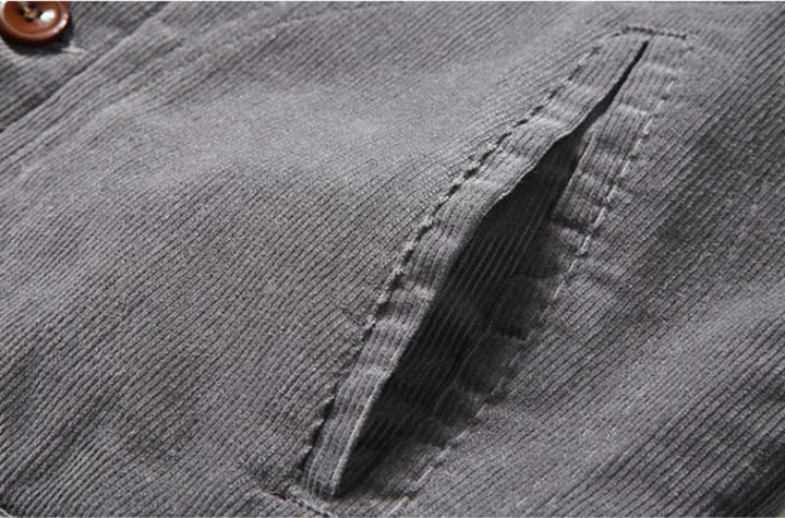 Blake | Trendy corduroy herenjack met bontvoering