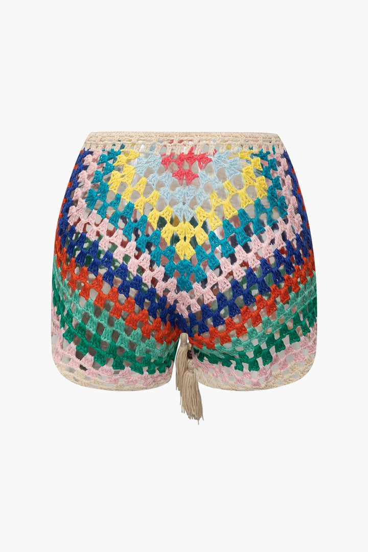 Boho Haak Bustier Shorts Set Dames Zomer Strand