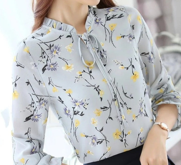 Brice | Vlinderdas Kraag Chiffon Blouse