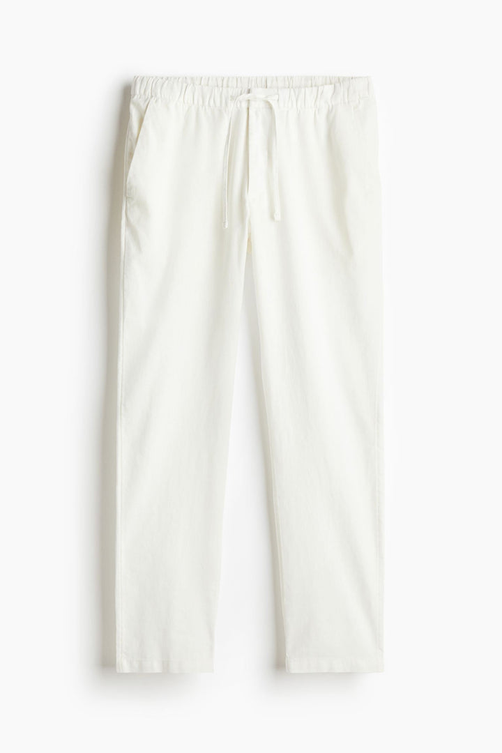 Broek Heren Relaxed Fit Trekkoord Elastische Taille
