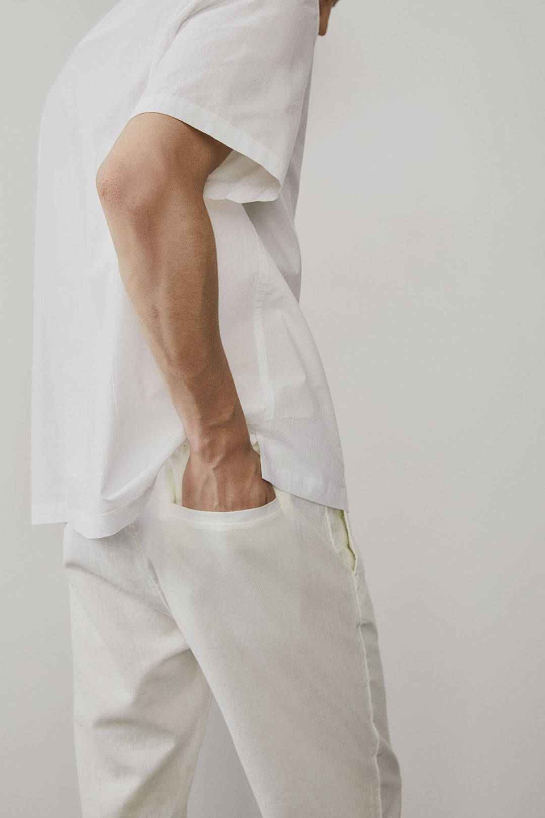 Broek Heren Relaxed Fit Trekkoord Elastische Taille