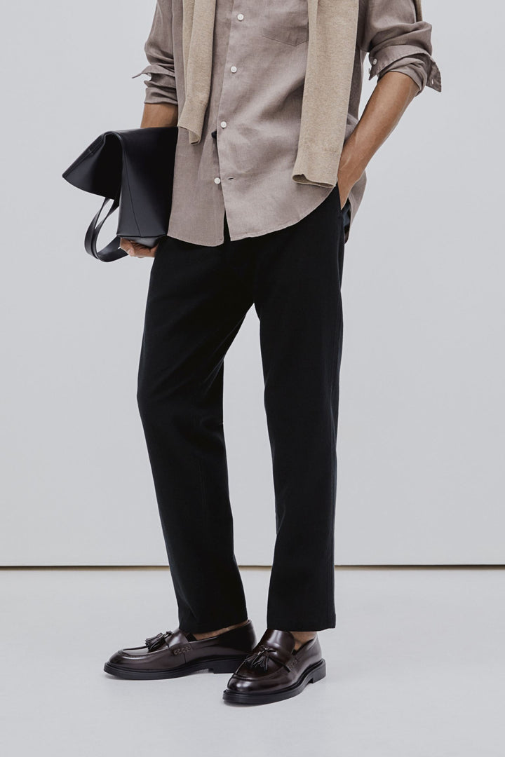 Broek Heren Relaxed Fit Trekkoord Elastische Taille