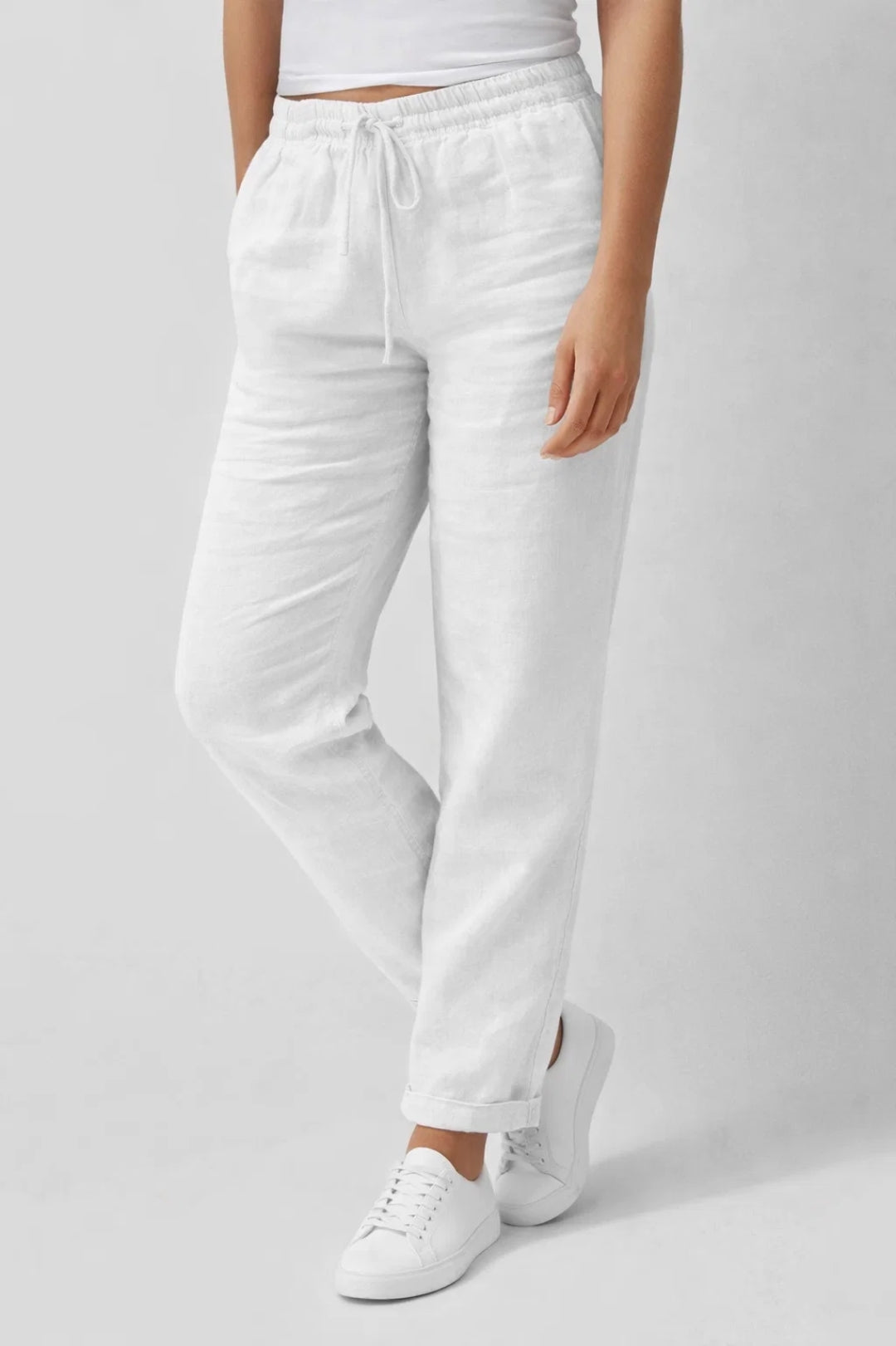 Pantalon Dames - Luchtige Rechte Broek met Trekkoord | Casual