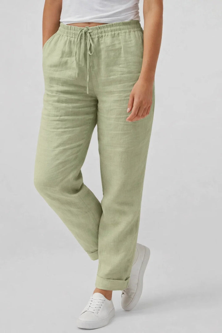 Pantalon Dames - Luchtige Rechte Broek met Trekkoord | Casual