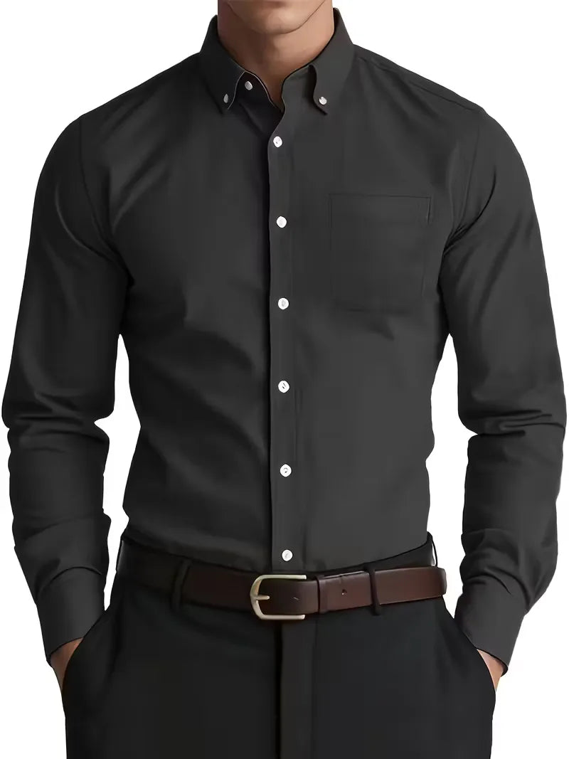 Casual overhemd met mandarin collar
