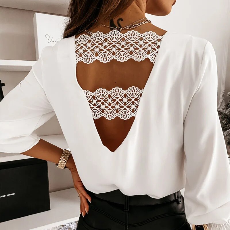 Chiffon Blouse met Kant