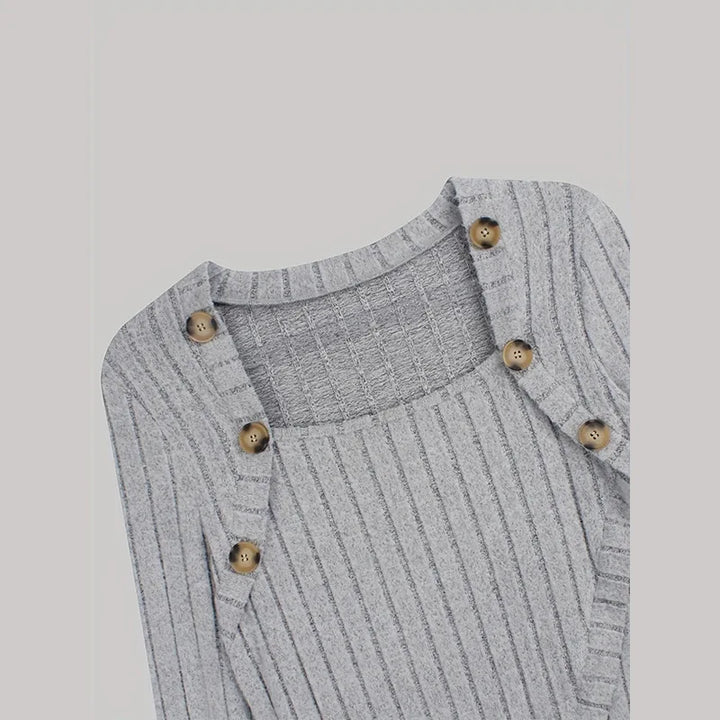 Claudia | Asymmetrische geribbelde cardigan