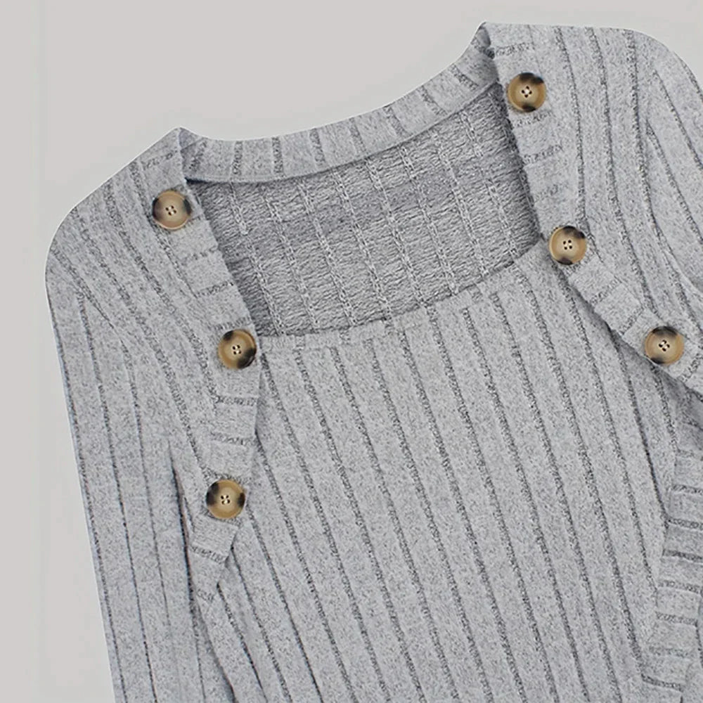 Claudia | Asymmetrische geribbelde cardigan