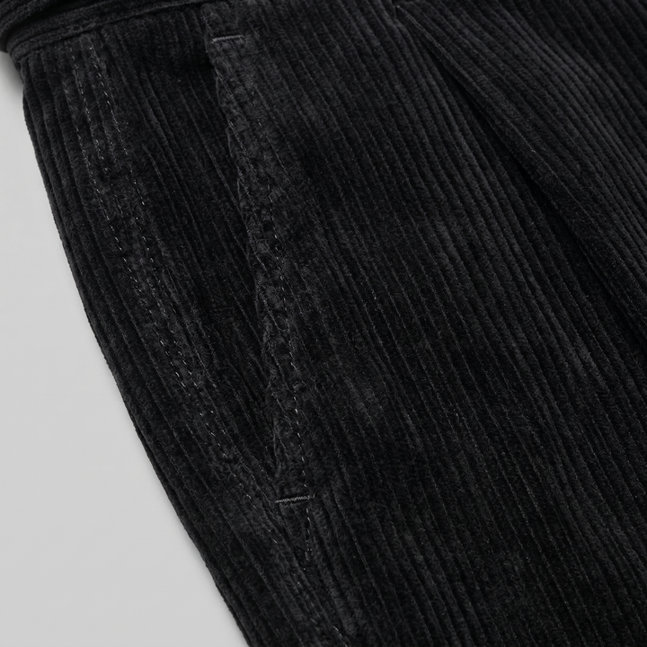 Corduroy Pleated Trousers Heren Klassiek Formeel