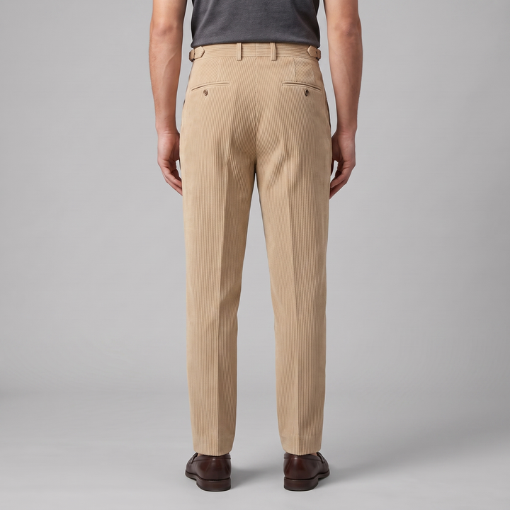 Corduroy Pleated Trousers Heren Klassiek Formeel