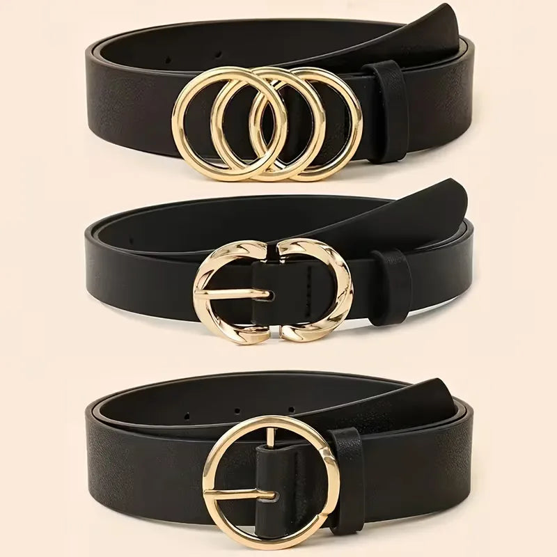 Smalle riem met metalen gespen