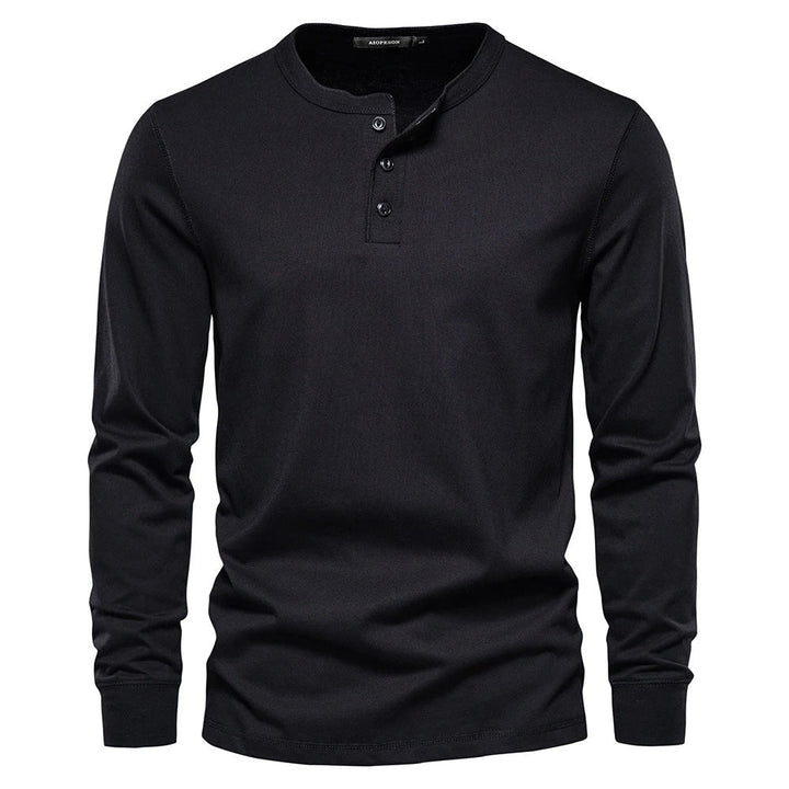 Heren Lange Mouwen Shirt Knopen Casual Comfortabele Pasvorm