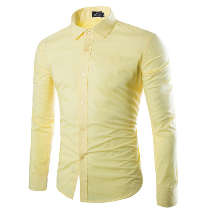 Daan | Effen zwart slim fit heren overhemd