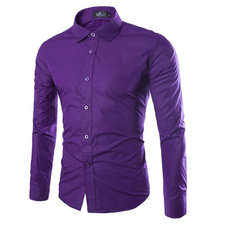 Daan | Effen zwart slim fit heren overhemd