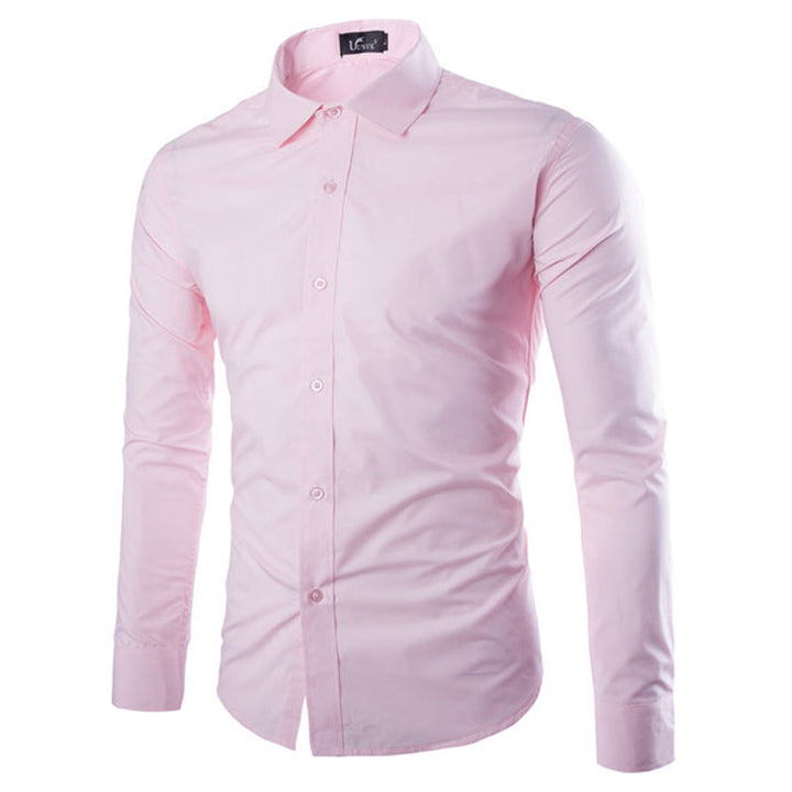 Daan | Effen zwart slim fit heren overhemd