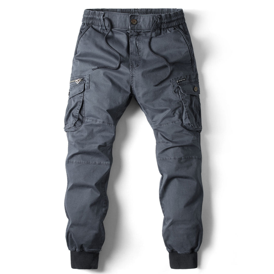 Daan | Lange stoere herencargo-broek met zakken