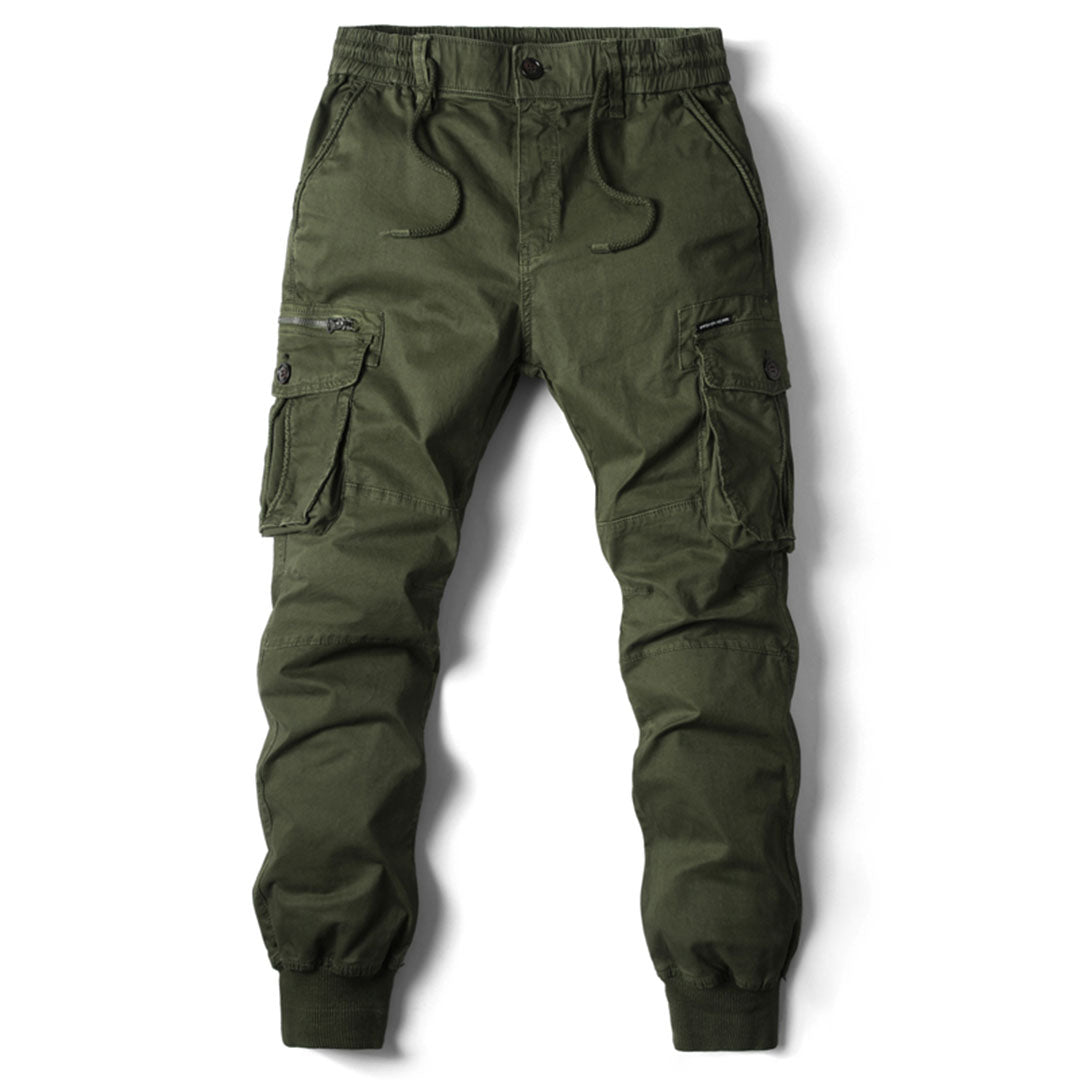 Daan | Lange stoere herencargo-broek met zakken