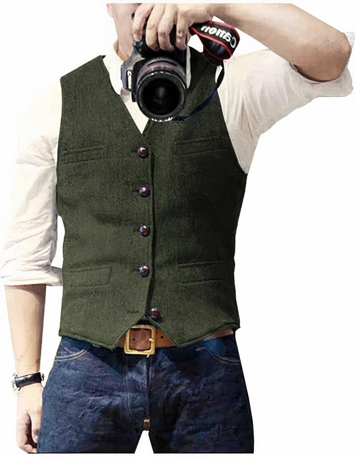 Daan | Stijlvol heren gilet met knopen