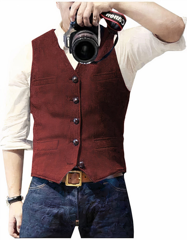 Daan | Stijlvol heren gilet met knopen