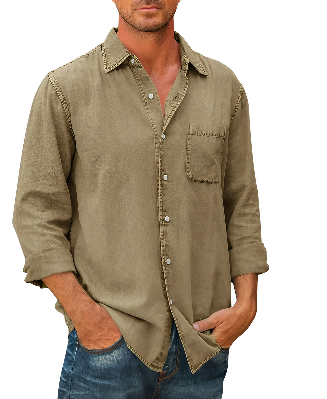 David | Heren denim overhemd