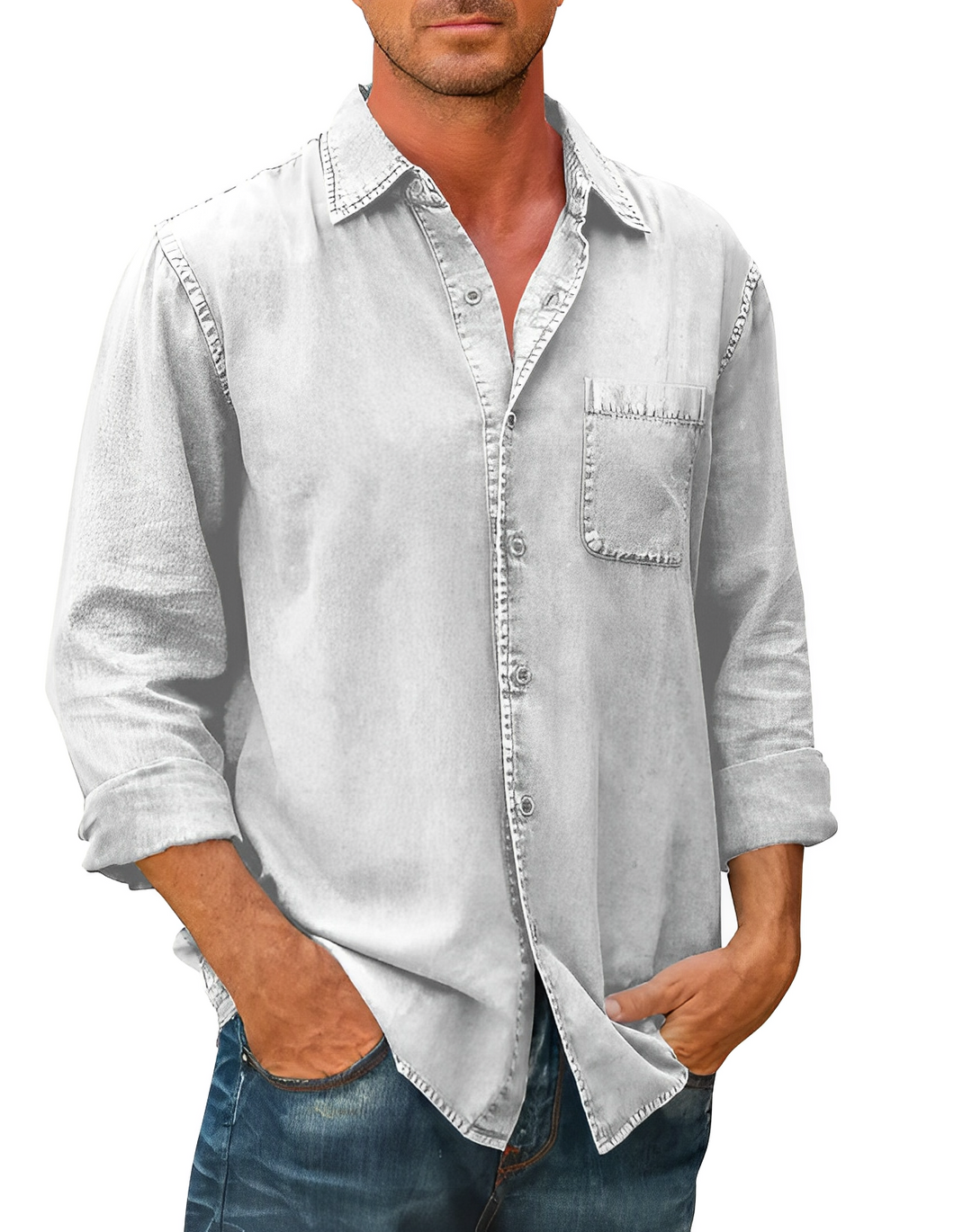 David | Heren denim overhemd