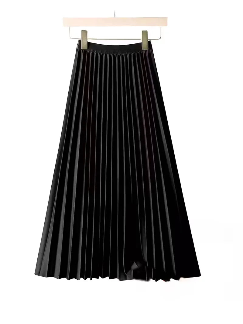 Plooirok met hoge taille