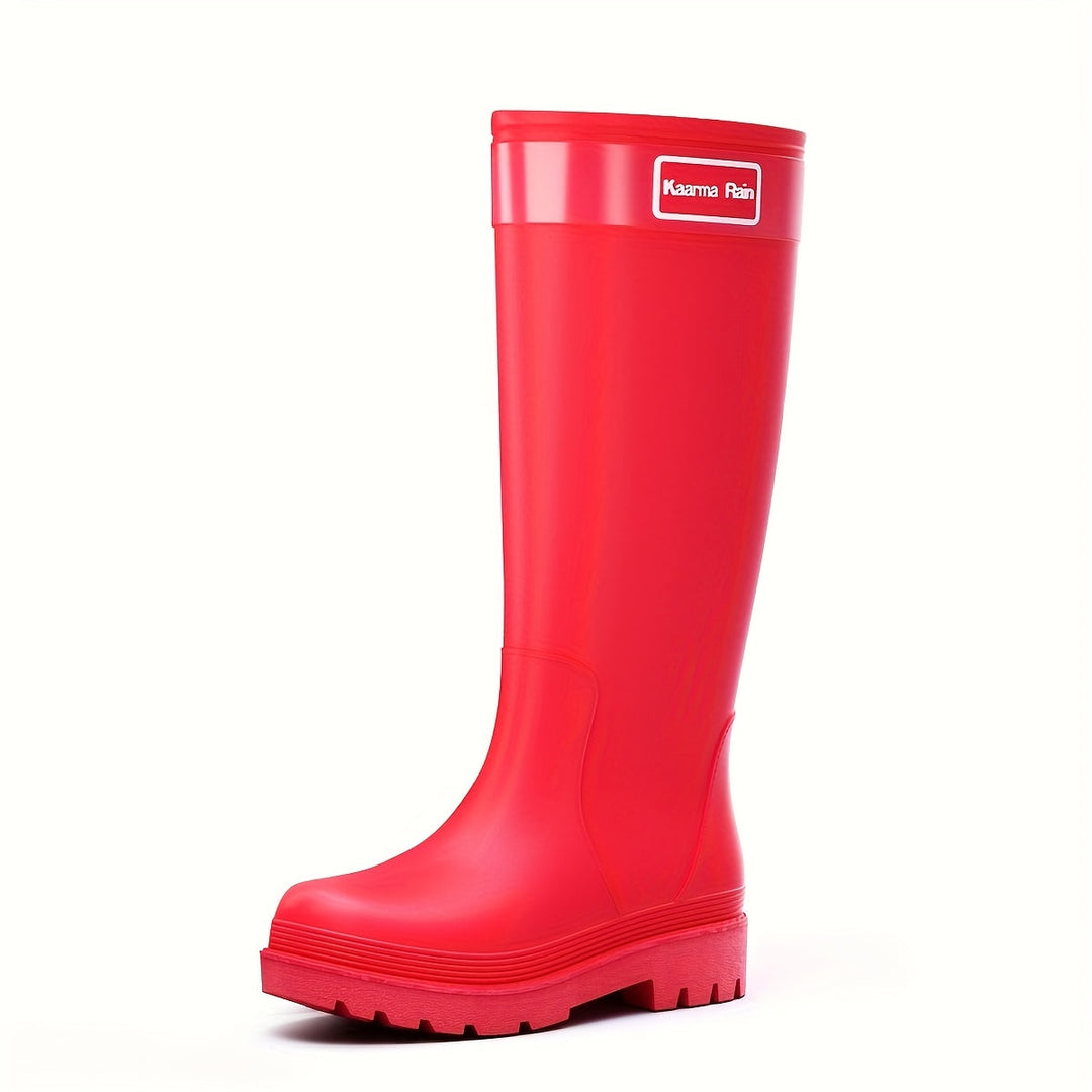 Trendy Waterdichte Kniehoge Voor Dames Antislip Regenlaarzen