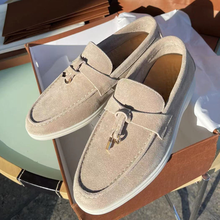 Elin | Suede dames loafers