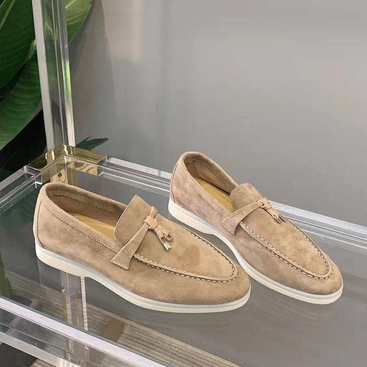 Elin | Suede dames loafers