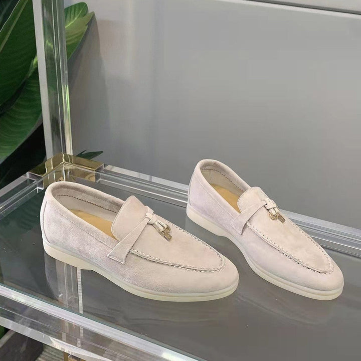 Elin | Suede dames loafers