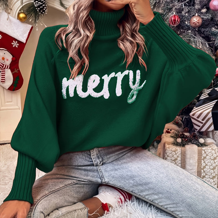 Elin | Vrolijke kersttruien met vleermuismouwen en elegante col voor dames