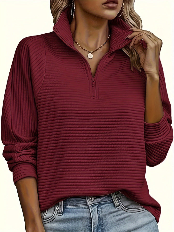 Elise | Casual sweatshirt met lange mouw en textuur