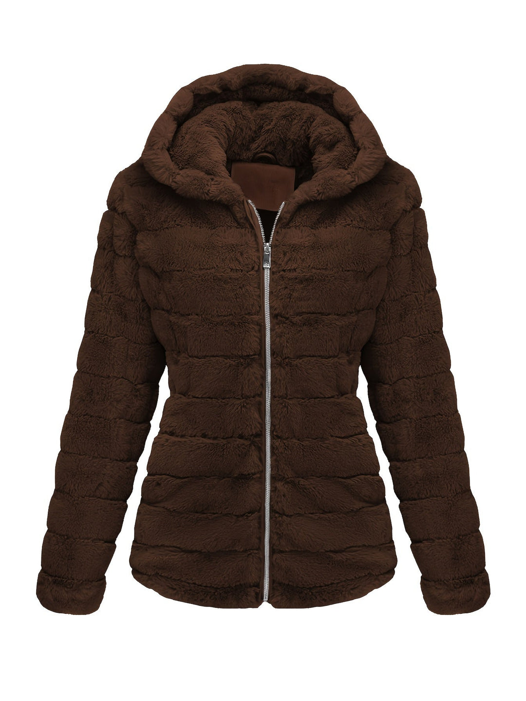 Elise | Stijlvolle effen kleur teddy jas