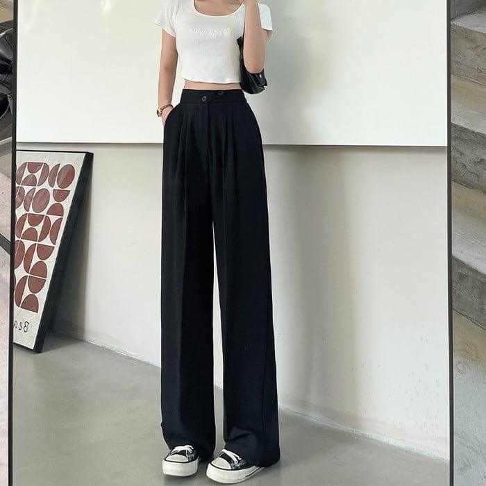 Elke | Brede stijlvolle pantalon