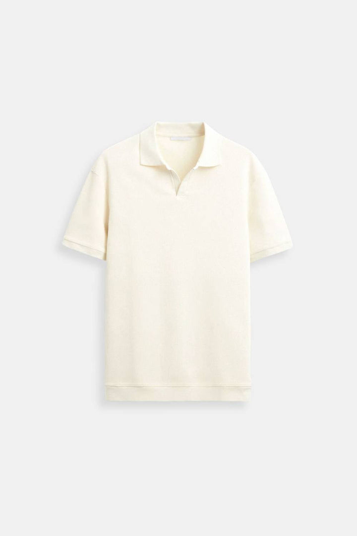 Emil | Polo T-shirt met structuur