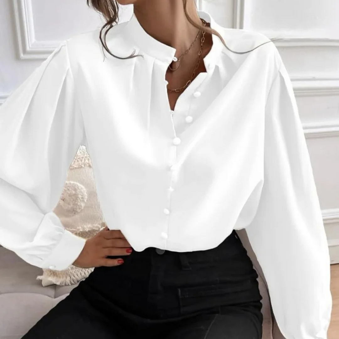 Emma | elegante gebloemde damesblouse met omslagkraag