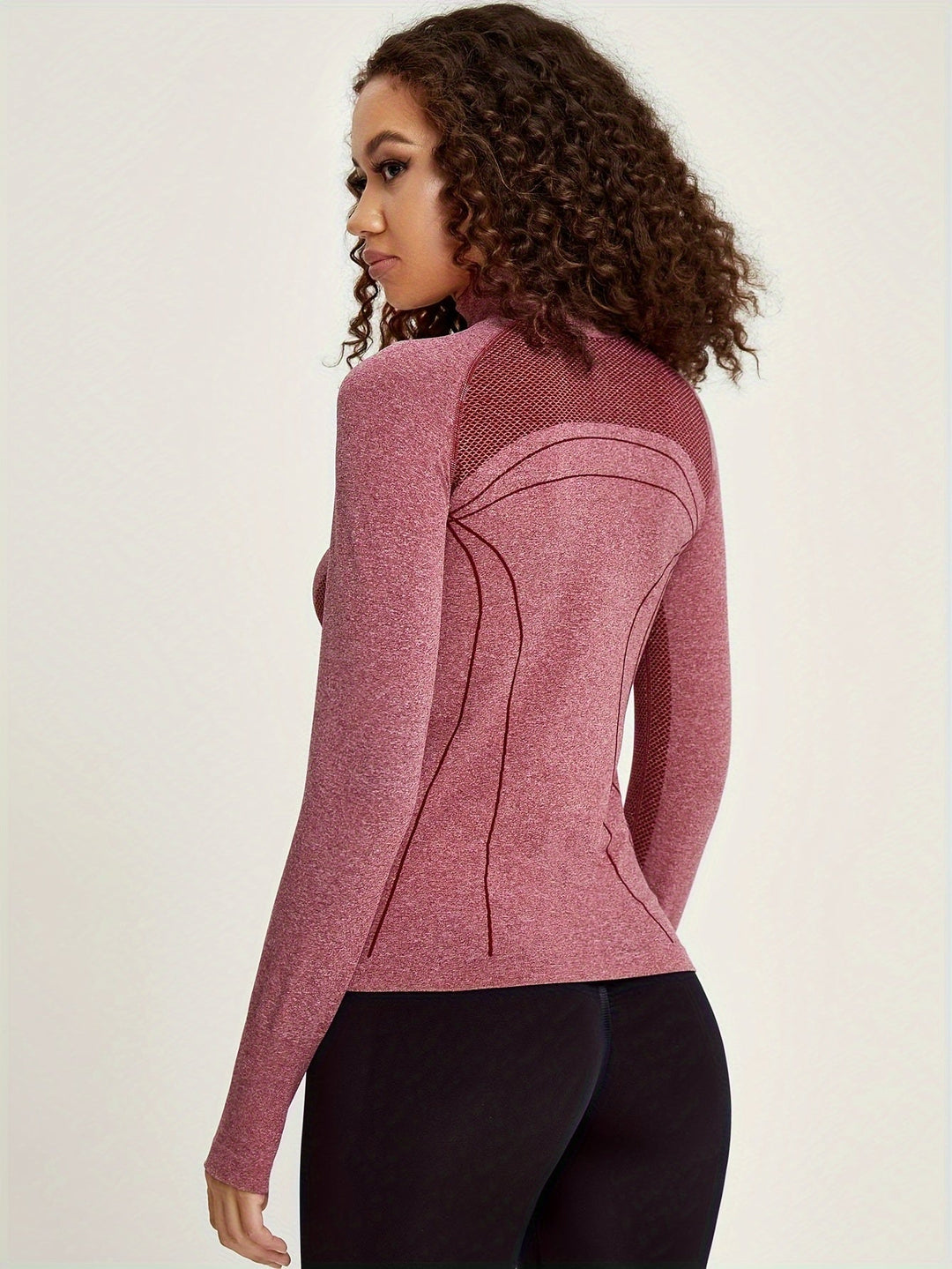 Esmée | Sportief track jacket met lange mouw en volledige rits in zwart