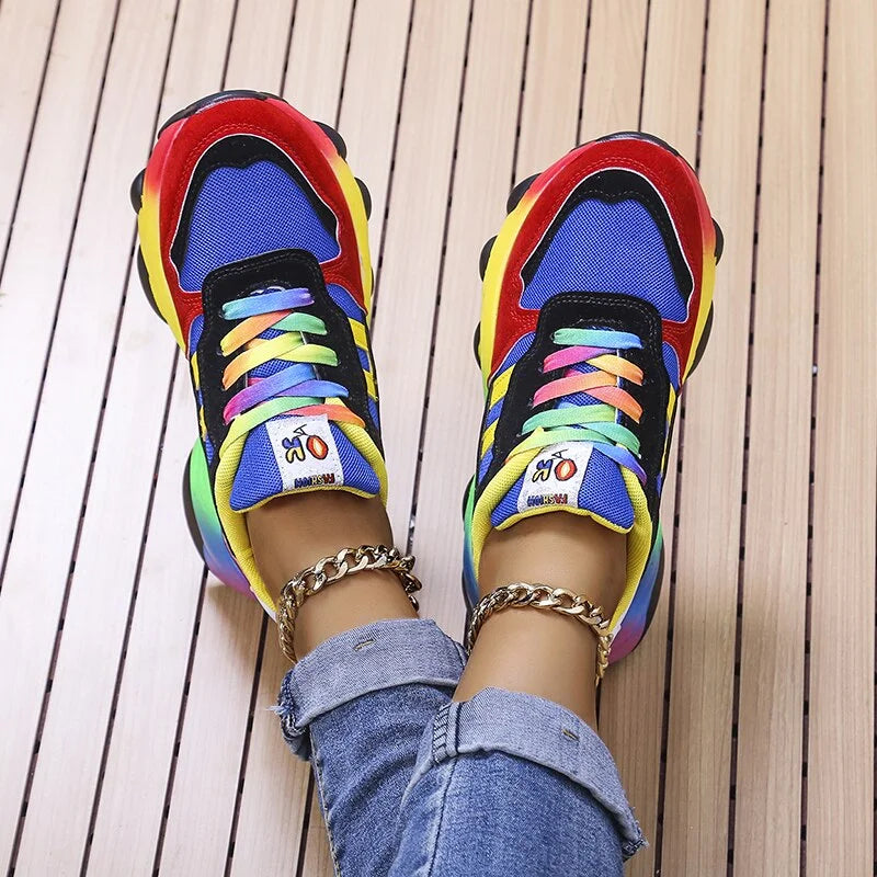 Eva | Comfortabele meerkleurige sneakers