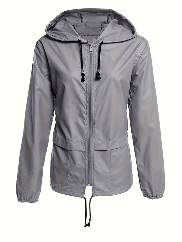Eva | Effen kleur windjack met lange mouwen