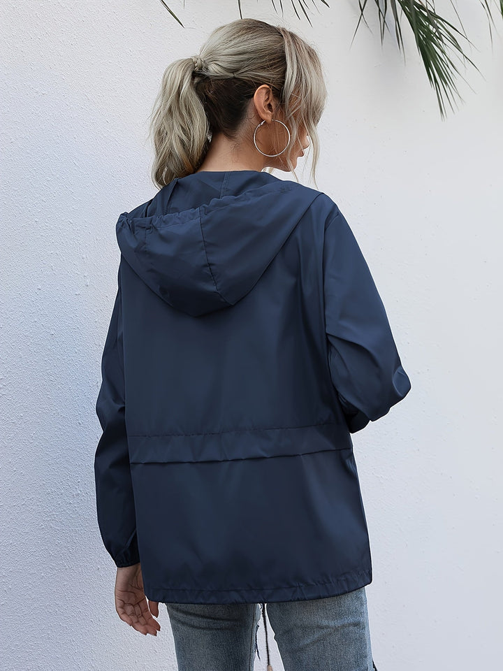 Eva | Effen kleur windjack met lange mouwen